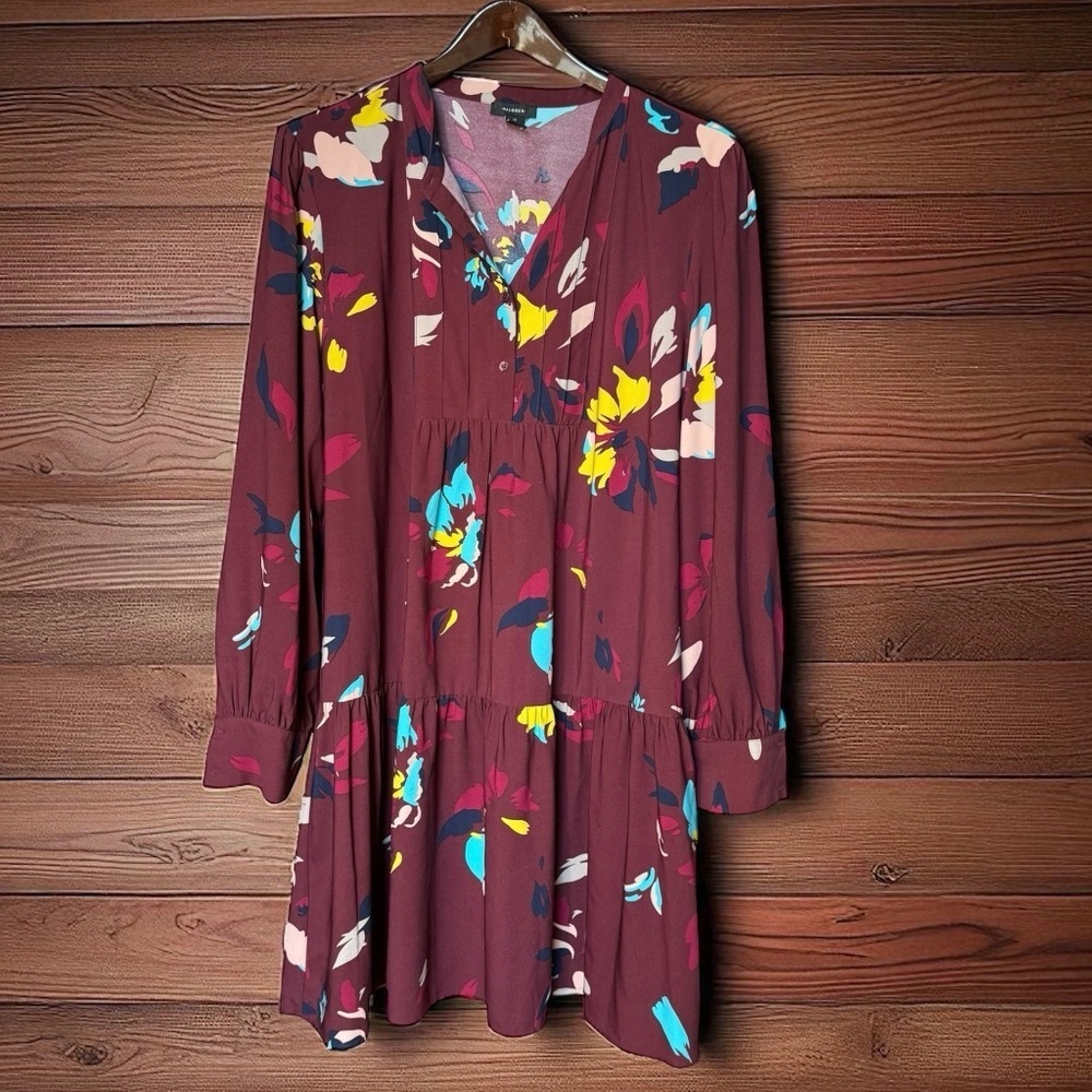 Halogen Pintuck Floral XL Flowy Dress | Fall